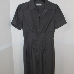 Calvin Klein Rockabilly gray wiggle pencil dress